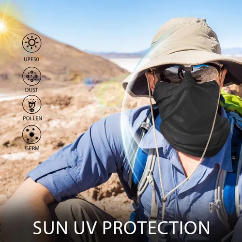 Miniatura 4 de Mascarilla, polaina de cuello de enfriamiento, pasamontañas para hombres, bufanda anti-polvo, para correr