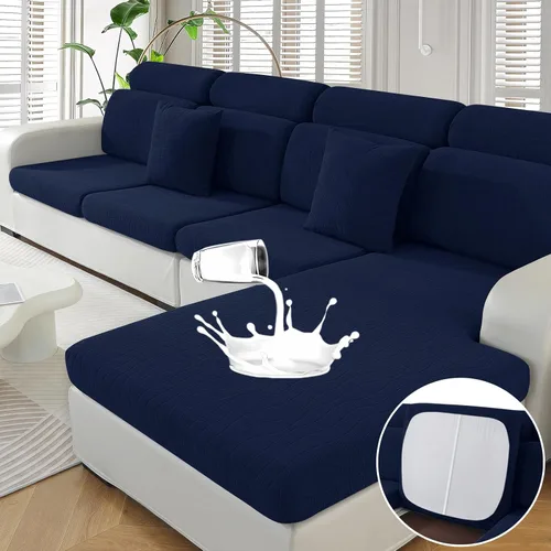 Miniatura 33 de MAXIJIN Fundas impermeables para cojín de sofá Fundas elásticas para asiento de sofá Fundas lavables, Fundas seccionales para cojines de exterior