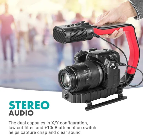Miniatura 5 de Movo micrig Extreme Sport Edition – Mango de vídeo con micrófono estéreo integrados, Parabrisas, & Fisheye Lente para iPhone 5, 5 C, 5S, 6, 6s, 7