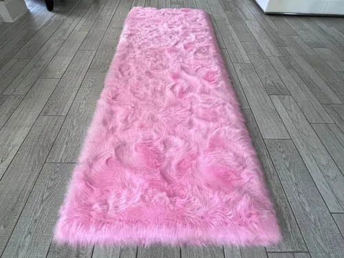 Miniatura 34 de LAMBZY Elegante y sofisticada alfombra rectangular de piel de oveja (beige, 2 x 3 pies)