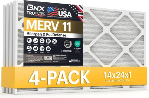 Miniatura 27 de BNX TruFilter - Filtro de aire MERV 11 de 18 x 20 x 1 pulgadas (paquete de 6) – Fabricado en Estados Unidos – Defensa contra Alérgenos Filtro