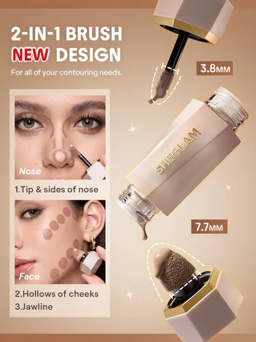 Miniatura 3 de SHEGLAM Precision Sculpt Liquid Contour Duo-Brown Sugar