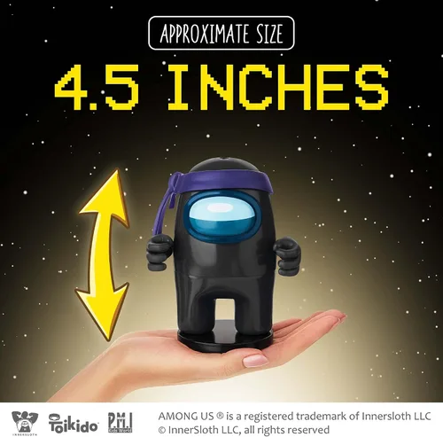 Miniatura 7 de Among Us White Crewmate Ink Stamper - Sombrero de émbolo de huevo, figura de 5 pulgadas, recuerdo de fiesta