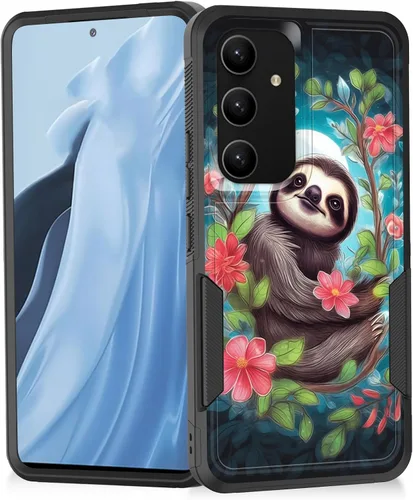 Miniatura 164 de Funda para Galaxy A14 5G, resistente de doble capa híbrida de policarbonato duro, goma suave, a prueba de golpes, funda protectora resistente