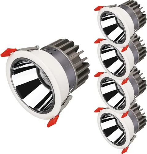 Miniatura 9 de 1/5/10 piezas de luz LED Downlight de 5 W/7 W/9 W, regulable, mini luz de techo empotrada, ángulo de haz de luz de techo 24 ° profundo