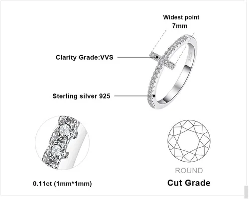 Miniatura 21 de JewelryPalace - Anillos de plata de ley 925 chapados en oro rosa, amarillo o blanco de 14 K para mujer, de compromiso, con circonia cúbica, de boda