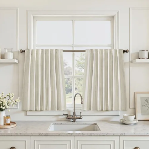 Miniatura 75 de Cortinas opacas de 54 pulgadas de largo para dormitorio, sala de estar, cortinas beige con aislamiento térmico, oscurecimiento de la habitación