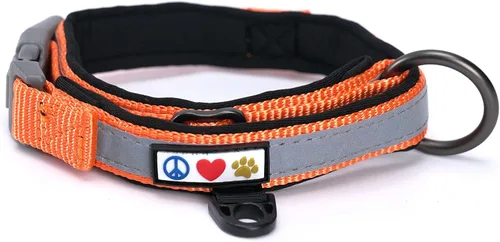 Miniatura 17 de Pawtitas Cuello ajustable reflectante para perro, Collar para perro acolchado, Negro