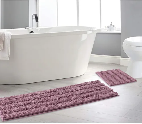 Miniatura 33 de NICETOWN Tapete negro para baño, antideslizante, suave, absorbente de agua, tapete de bajo perfil para entrada, tapete para vestíbulo, puerta