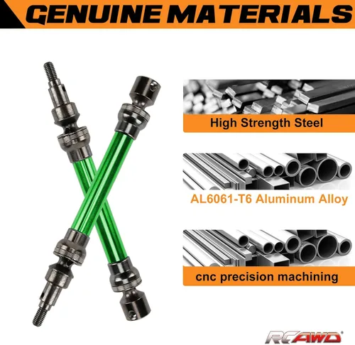Miniatura 4 de RCAWD Eje de transmisión para ARRMA 3S, 1/10 New Big Rock Upgrades Partes, (no para Old Big Rock), eje de transmisión delantero trasero para Crew