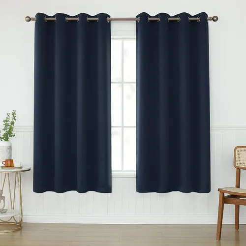 Miniatura 47 de KEQIAOSUOCAI Cortinas rosa bebé de 63 pulgadas para habitación de niñas - Con aislamiento térmico que oscurece la habitación, cortinas de ventana