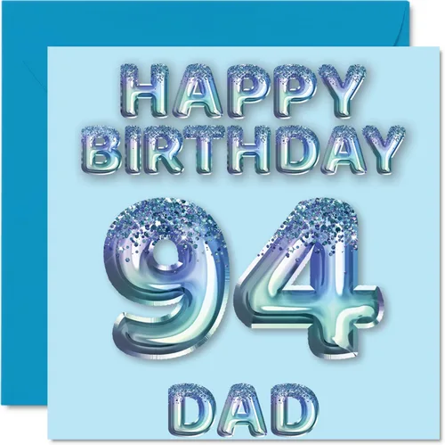 Miniatura 162 de Stuff4 Tarjeta de primer cumpleaños para niños, globo de fiesta con purpurina azul, tarjetas de feliz cumpleaños para niño de 1 año, nieto, hijo, 57