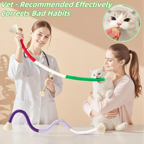 Miniatura 2 de Juguetes para gatos, 12 unidades, juguetes de hierba gatera para interiores, gatito, gato, Silvervine, masticar, molar, rasguño, cuerda de algodón