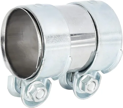 Manguito de tubo de escape 12793501 2.441 x 3.701 in Manguito de abrazadera de banda de escape para Volkswagen Jetta 2005-2014 acero inoxidable tono
