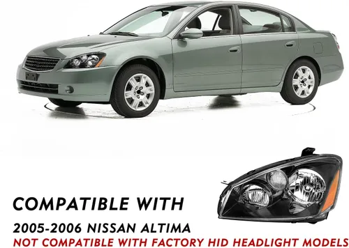 Miniatura 4 de TUSDAR Juego de montaje de faros delanteros para Nissan Altima 2005/2006 de 4 puertas sedán halógeno para lado del conductor y del pasajero