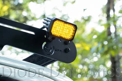 Miniatura 3 de Diode Dynamics C2 1.0 SAE Pod LED deportivo estándar amarillo (par), Combo con retroiluminación ámbar
