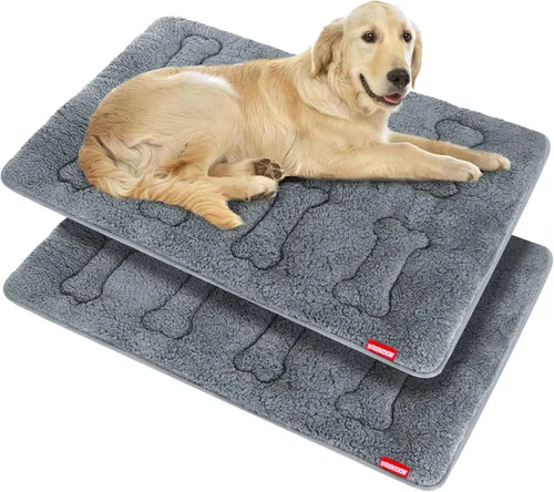 Miniatura 11 de Tapete para jaula de perro (36" x 23"), almohadilla de felpa suave para cama de perro lavable a máquina, almohadilla para jaula, tapete para dormir
