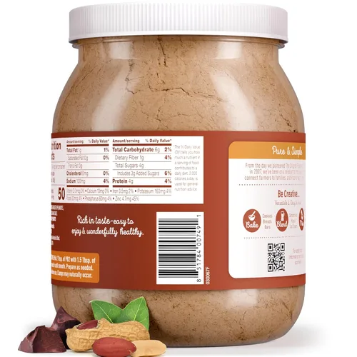 Miniatura 10 de PB2 Mantequilla de cacao de chocolate en polvo con cacao – 0.14 oz de proteína, 90% menos grasa, certificado sin gluten, solo 50 calorías por