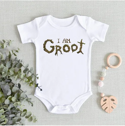 Miniatura 5 de TripleBDesigns I AM GROOT - Mameluco de una pieza para bebé recién nacido