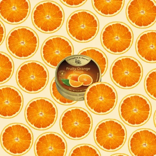 Miniatura 4 de Cavendish & Harvey Gotas duras de caramelo de naranja afrutada Lata de 5.3 onzas