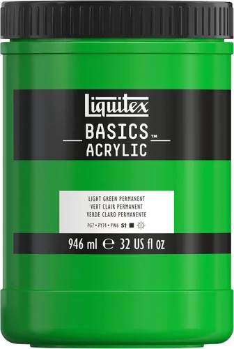 Miniatura 36 de Liquitex BASICS Pintura Acrílica, Botella de 400ml (13.5 oz), Blanco Titanio Titanio Blanco