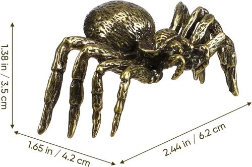 Miniatura 2 de TOYANDONA Decoración del hogar, decoración del hogar, figura de araña de latón, estatua de Feng Shui, escultura de animales, riqueza, buena suerte