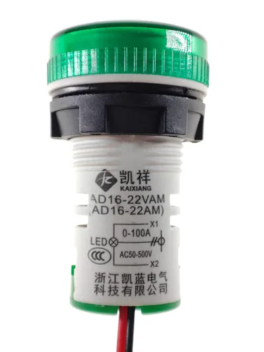 Miniatura 2 de Indicador de corriente y voltaje de CA de 3 piezas con pantalla de dos dígitos, monitor de instrumentos de medición multifunción LED de cabeza Verde