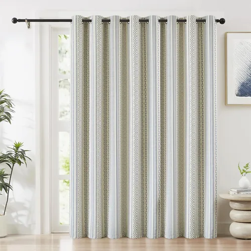 Miniatura 15 de Melodieux Cortinas bohemias 80% opacas de 63 pulgadas de largo para dormitorio, sala de estar, oscurecimiento de sala de estar, cortinas