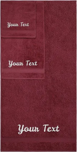 Miniatura 79 de Toallas de baño personalizadas para baño, hotel, spa, piscina, dormitorio universitario, súper suaves, altamente absorbentes, algodón turco Blanco