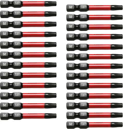 Miniatura 26 de TMAX Juego de puntas de destornillador de cabeza de estrella T6 Torx de 25 piezas, acero S2 de 6 puntos T-6 puntas de inserción de destornillador