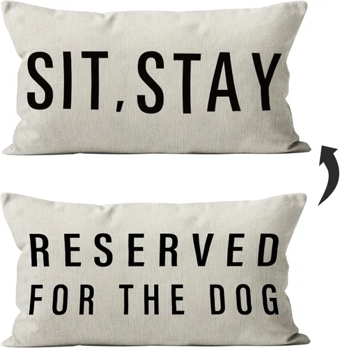 Miniatura 15 de Reservado para la funda de almohada del perro, regalos para amantes de los perros, decoración del perro, divertida funda de almohada para perro