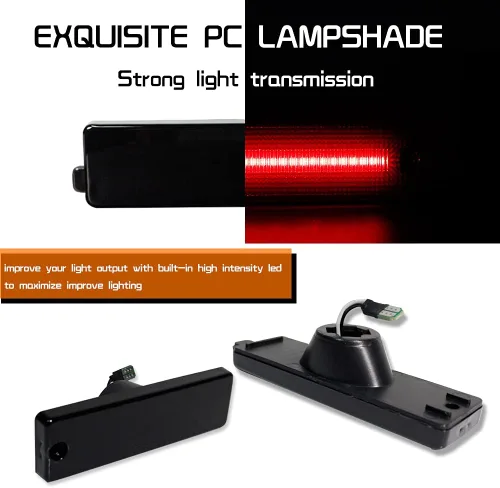 Miniatura 2 de Kit de lentes ahumadas de luces LED rojas completas compatibles con luces laterales de parachoques trasero Chevy Camaro 1993-2002
