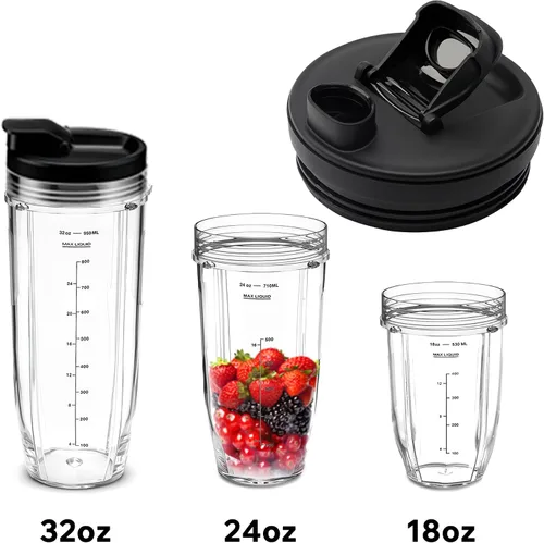 Miniatura 4 de 2 tapas de pieza de repuesto para licuadora Ninja, 3.35 pulgadas de diámetro interior, tapas de boquilla de sellado compatibles con vasos Ninja
