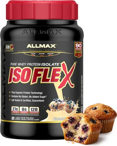 Miniatura 15 de ALLMAX Nutrition - ISOFLEX Polvo de Proteína de Suero, Proteína de Suero Aislada, 27g de Proteína, Pastel de Cumpleaños, 2 lb