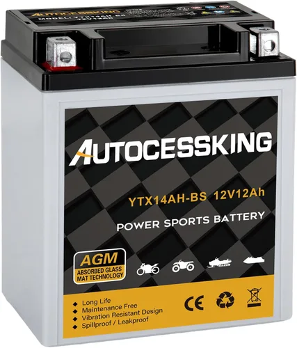 Miniatura 10 de Autocessking YTX4L-BS - Batería de motocicleta de 12V 3Ah recargable, libre de mantenimiento, sellada AGM, batería de reemplazo para Powersport, ATV