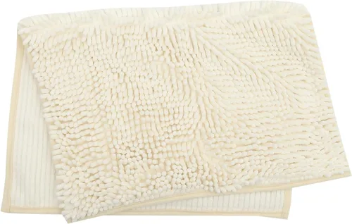 NUOBESTY Tapete absorbente antideslizante para baño, tapete de ducha de poliéster absorbente de agua para bañera, cocina, suelo mojado, blanco