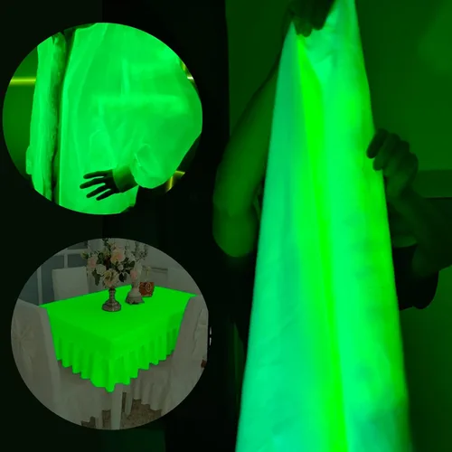 Miniatura 6 de Tela que brilla en la oscuridad, tela brillante para coser ropa, tela de poliéster luminosa para tela iluminada para ropa, decoraciones, suministros