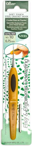 Miniatura 11 de Clover - Agujas de crochet de acero con tacto suave, No. 14/0.50mm (1027)