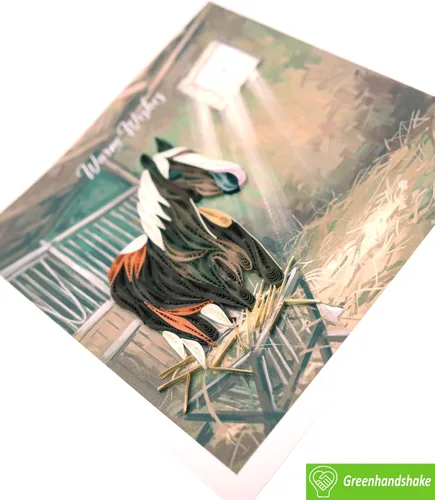Miniatura 4 de A Horse's Quiet Moment - Tarjeta de felicitación 3D exclusiva dedicada hecha a mano, tarjeta de felicitación de diseño para cumpleaños, día de San