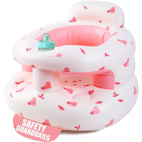 Asiento inflable mejorado para bebés de 3 a 36 meses, silla inflable para bebés Sit Me Up, asiento para bebés con respaldo para sentarse con bomba