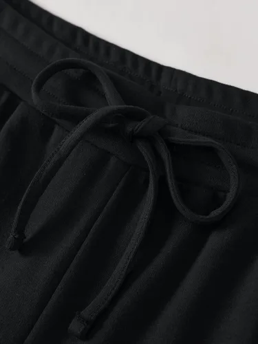 Miniatura 3 de Weintee Pantalones de punto con cordón y bolsillos para mujer de talla grande
