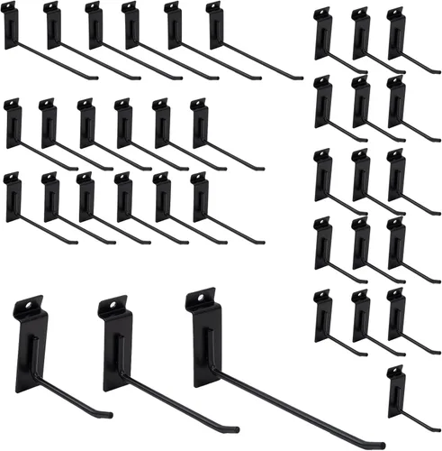 Miniatura 16 de Slatwall Panel organizador de garaje resistente montado en la pared, paneles de listones de PVC, sistema de almacenamiento para el hogar, Gris