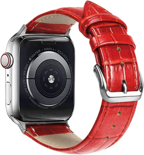 Miniatura 9 de Compatible con correas de Apple Watch de 1.929 in, 1.811 in, 1.772 in, 1.732 in, 1.654 in, 1.614 in, 1.575 in, 1.496 in, correa de repuesto de piel