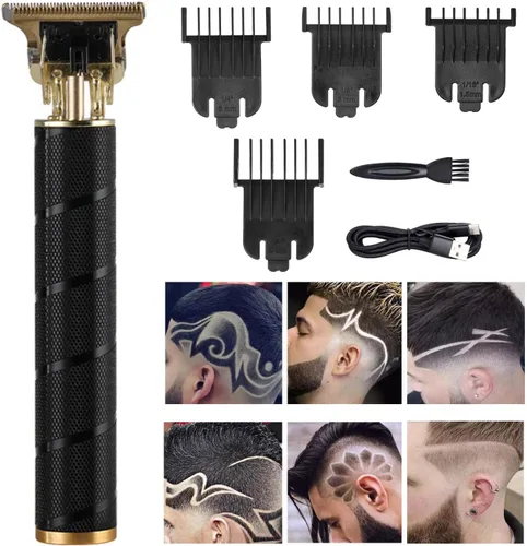 Miniatura 64 de Cortadora de pelo profesional para hombres y mujeres, inalámbrica, recargable, recortadora de pelo, kit de aseo de corte de cuerpo de metal