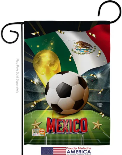 Miniatura 2 de Bandera de jardín de la Copa del Mundo de México, juego de fútbol, portería, pelota de fútbol, actividad física, pequeña, decorativa, regalo, patio