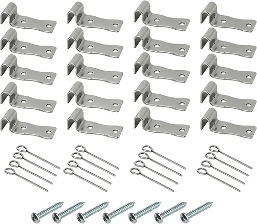 Paquete de 20 soportes de reparación de resorte en zig zag para sofá, kit de reparación de resortes para sofá, incluye todos los accesorios, color