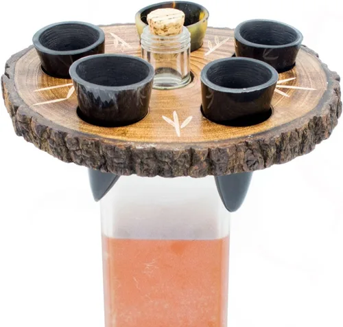 Miniatura 10 de Norse Tradesman Juego de Copas de Cuerno para Beber (4) – Copas de Tamaño Completo de 12 oz con Grabados de Nudos Celtas y Saco de Regalo