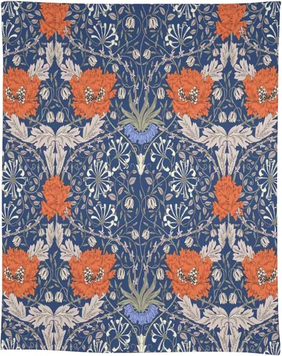 Miniatura 25 de Mantel Floral Retro de Pájaros, Diseño Original Bohemio William Morris Estampado Cubierta de Mesa para Hogar Picnic Fiesta Comedor Cocina William