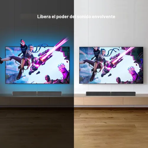 Miniatura 4 de MZEIBO Barra de sonido para Smart TV, barra de sonido Bluetooth desmontable de 80 W con graves potentes, sistema de audio de cine en casa 2 en 1