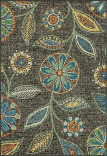 Miniatura 12 de Maples Rugs Reggie - Alfombra de pasillo floral, fabricada en Estados Unidos, lavable, antideslizante, alfombra de interior para cocina, pasillo